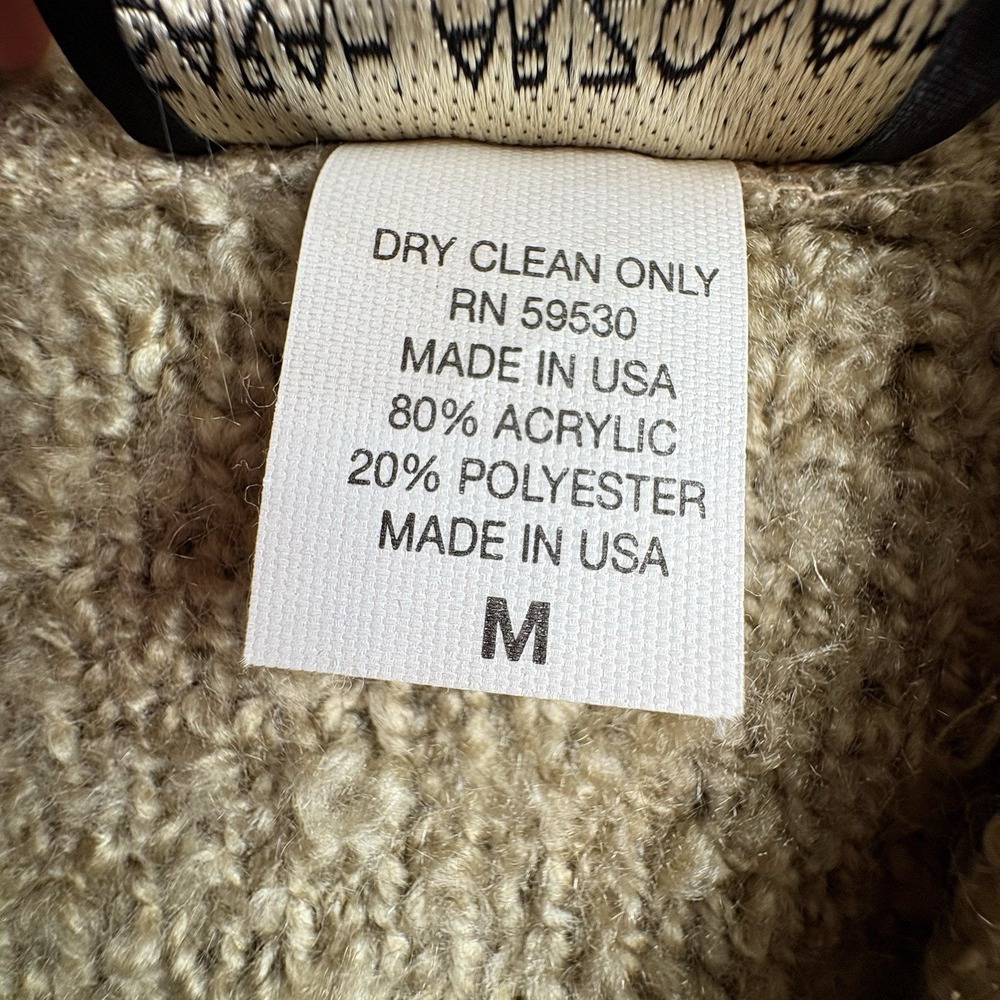 90s Y2K Sarah Arizona‎ Cardigan Women M Beige USA Soft Textured Cottagecore VTG - Picture 6 of 13